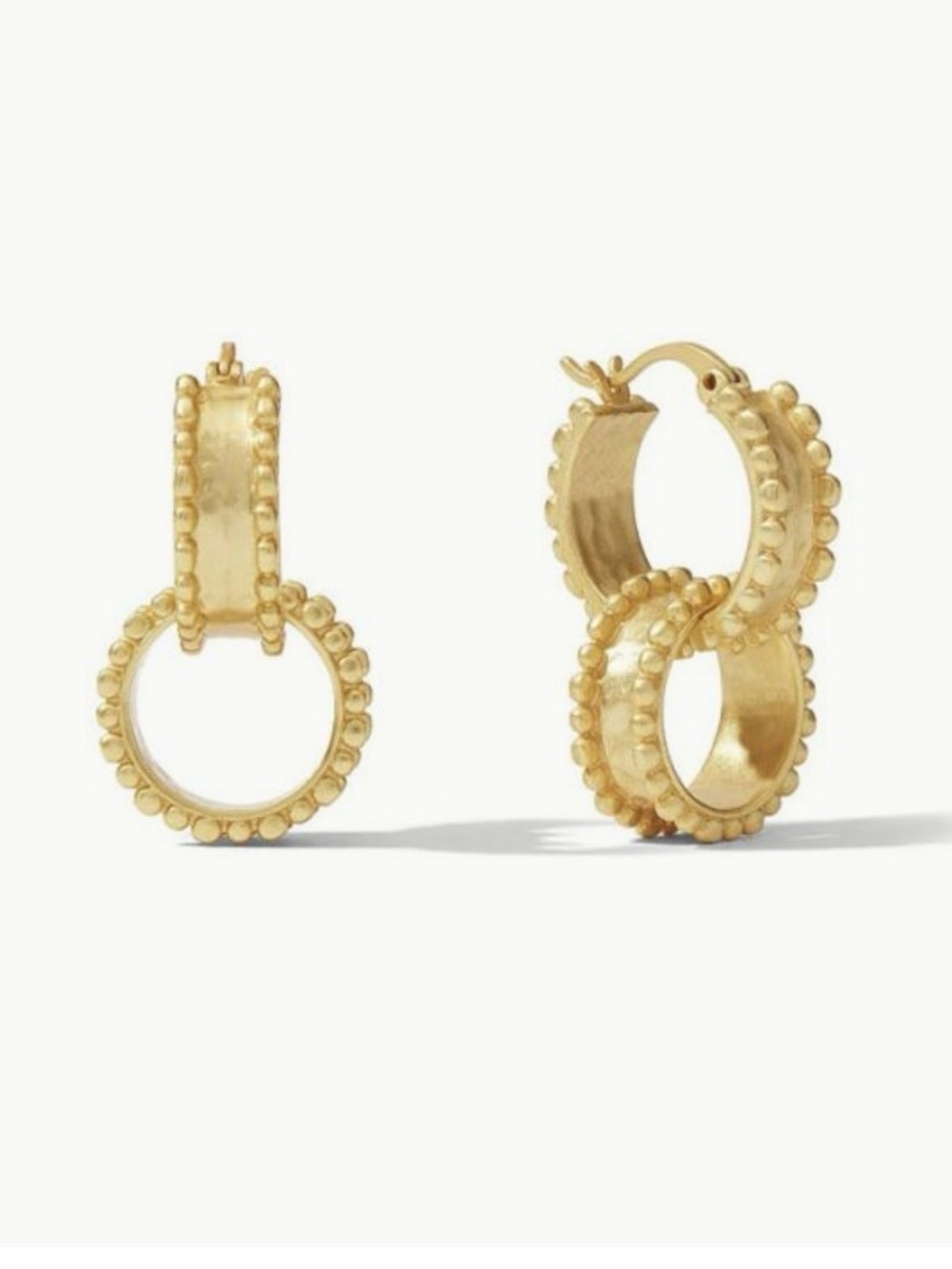 Julie Vos Marbella 2 in 1 gold hoop earrings